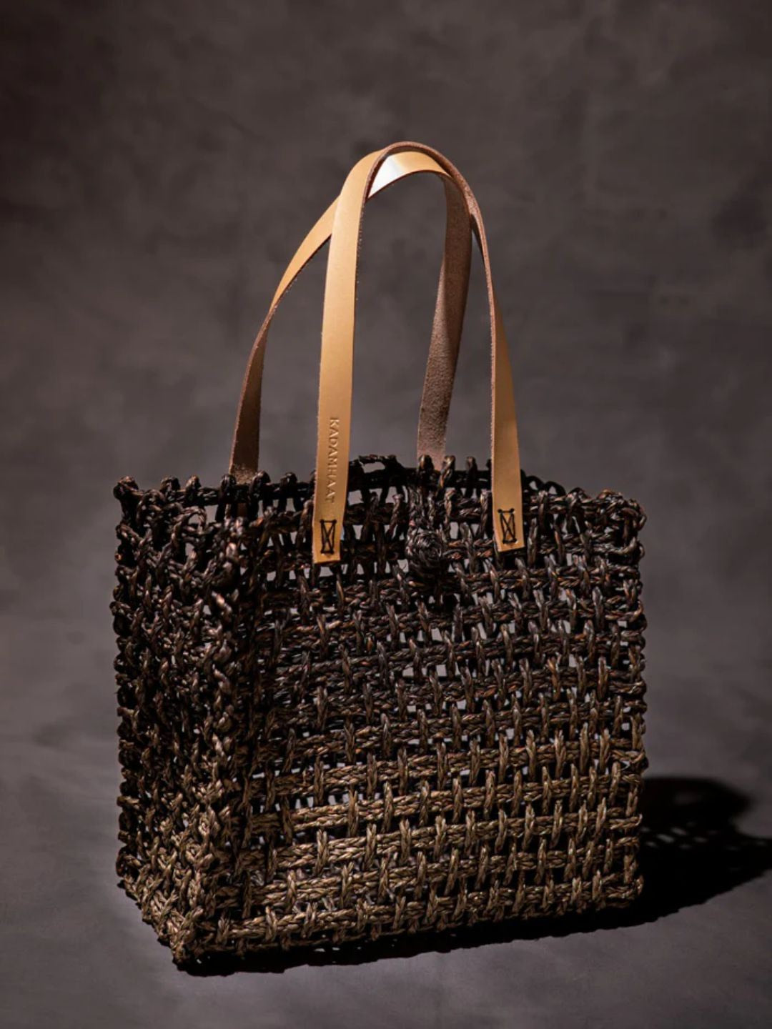 Handmade sabai grass mesh large and small mesh bag - combo of 2