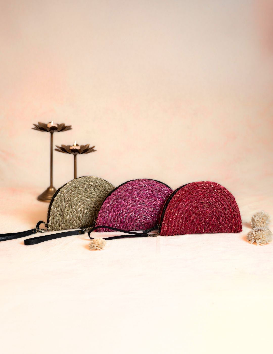 Handmade Zari Moon Clutch Pack of 3