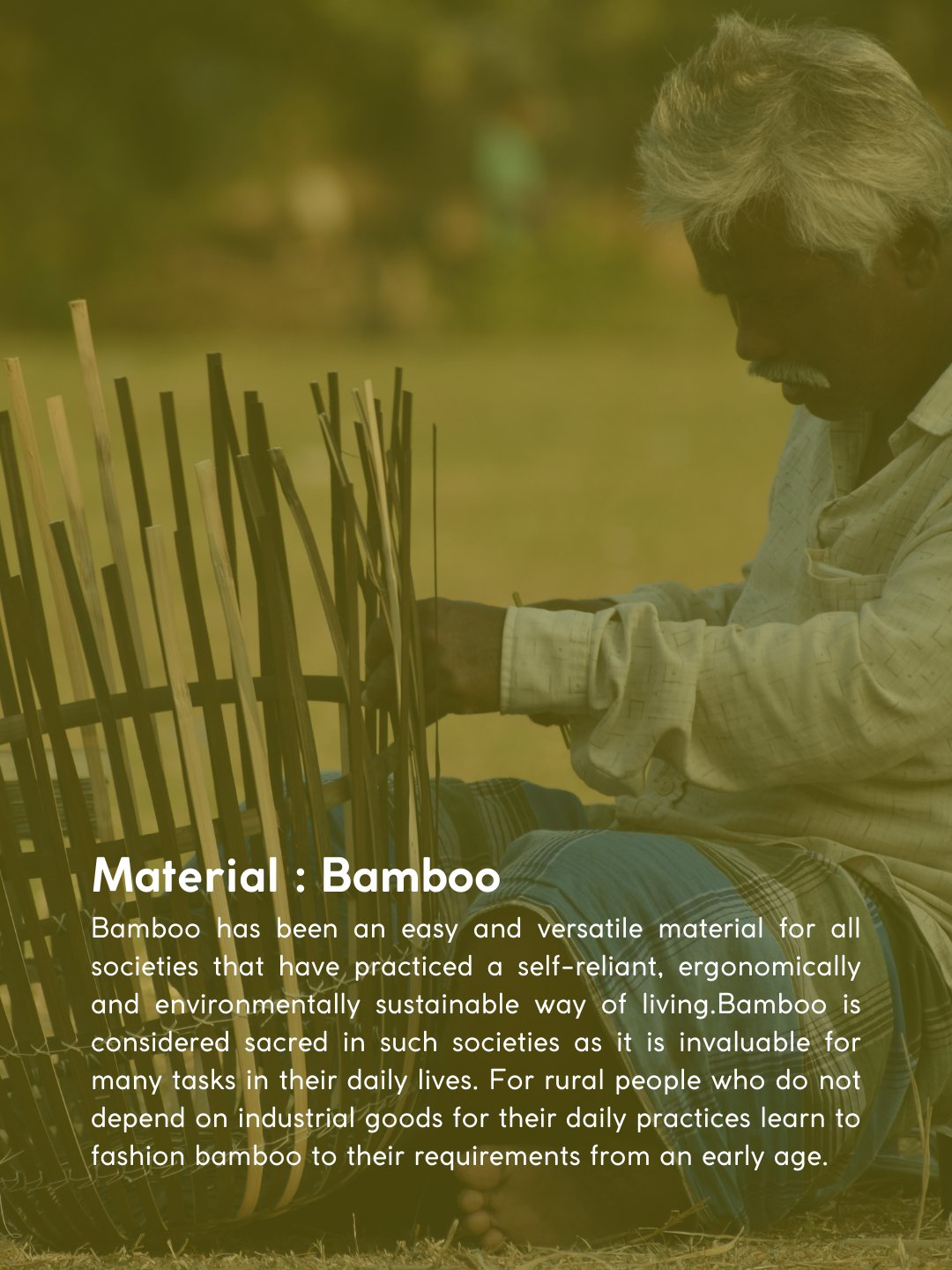 Handmade Bamboo Bedside Tray - Indigo - Kadam Haat