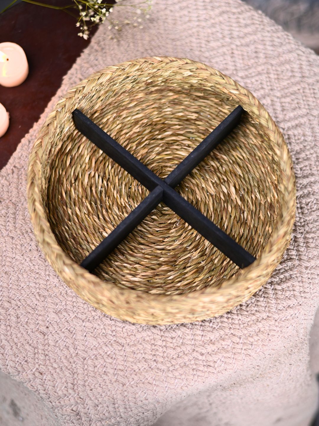 Handmade Sabai Grass Jewellery Box - Natural - Kadam Haat